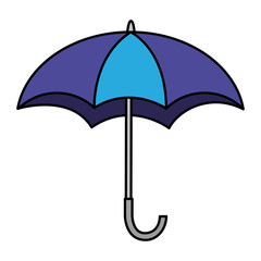 open umbrella weather protection icon vector illustration
