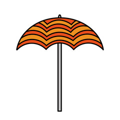 open umbrella weather protection icon vector illustration