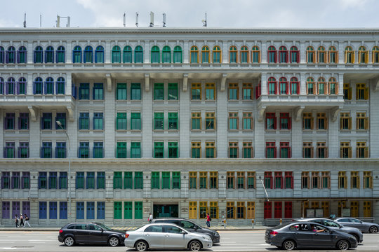 A colorful building in Singapore
