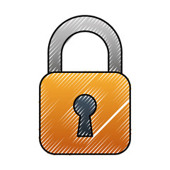 secuirty protection padlock close icon vector illustration