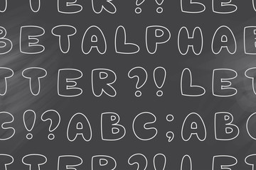 seamless pattern of letters