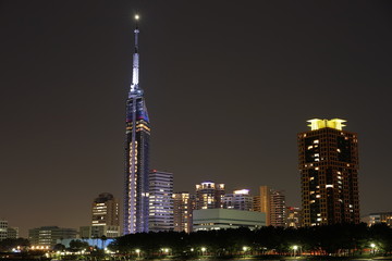 Fototapeta na wymiar 福岡市西区の夜景都市風景