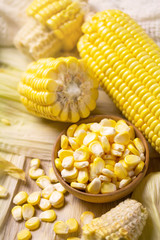 Sweet yellow corn background