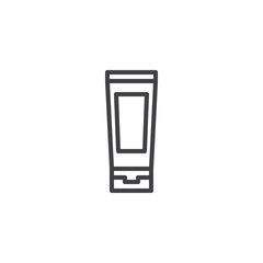 Toothpaste tube outline icon. linear style sign for mobile concept and web design. Oral hygiene simple line vector icon. Symbol, logo illustration. Pixel perfect vector graphics