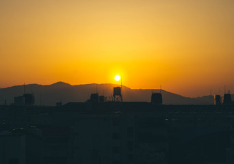 Beautiful Sunset in Kyoto - Japan
