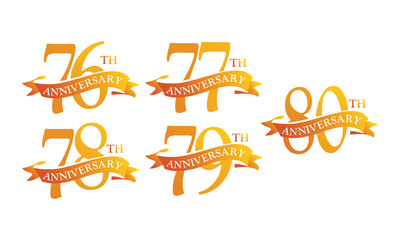 Ribbon Anniversary Template Set