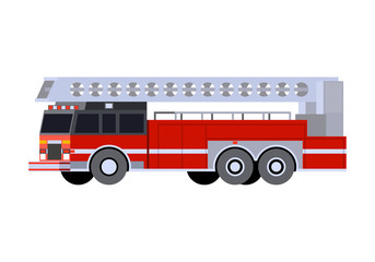 Minimalistic icon fire truck ladder