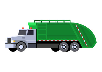Garbage truck vehicle icon