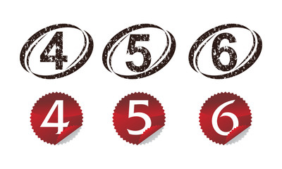 Modern Number Template Set