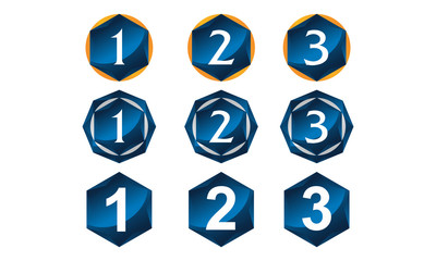 Modern Number Template Set