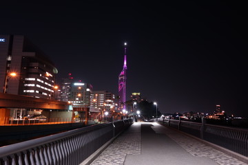 福岡市西区の夜景都市風景