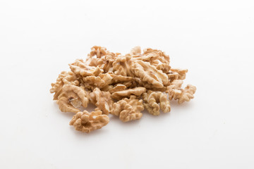 Pile of shells walnuts