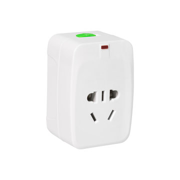 Universal adaptor isolated on white background. Europe and asia adapter for charger. ( Clipping paths )