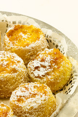 Sweet donuts with jam