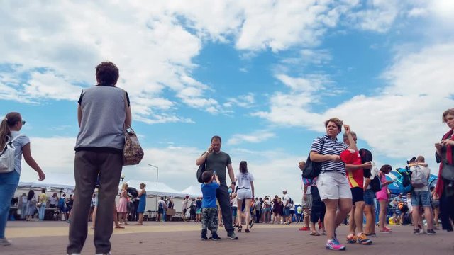 Abstract People on Street Timelapse
