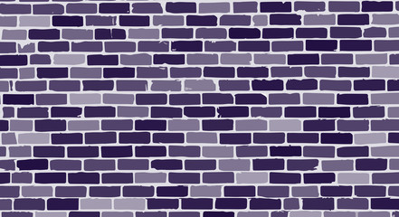 Obraz premium Old brick wall background. Vintage vector illustration. Brick texture with ultra violet lights color.