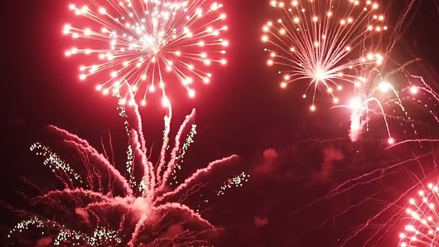 Night Fireworks festival footage