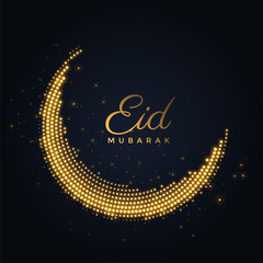 Obraz na płótnie Canvas creative shiny eid mubarak moon design