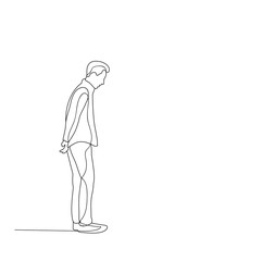 isolated sketch of man