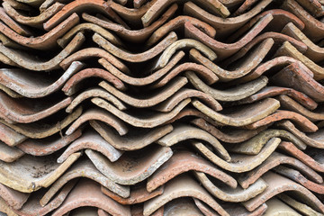 stock de vieilles tuiles canal
