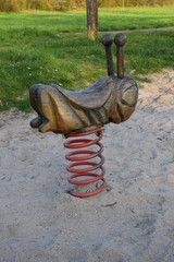 A seesaw at a playground