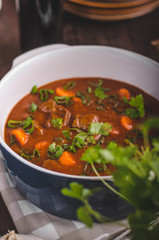 Beef stew with carrots