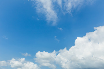Fototapeta na wymiar blue sky with white clouds, background, wallpaper