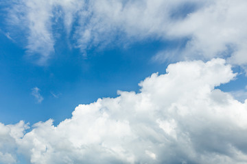 blue sky with white clouds, background, wallpaper