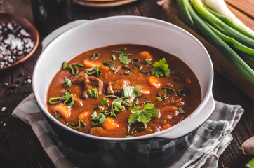 Beef stew with carrots