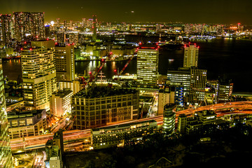 Fototapeta na wymiar 日本、東京、夜景、絶景、トワイライト、大都会の夜風景