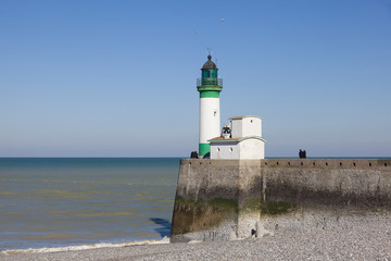 Lighthouse in Le Treport, Seine-Maritime, Normandy, France