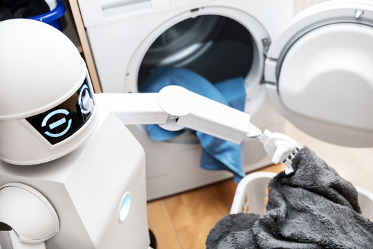 Roboter w&auml;scht selbstst&auml;ndig die W&auml;sche