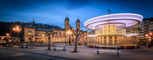 la concha city hall's library - obrazy, fototapety, plakaty