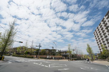 大阪　桃山台付近　道路