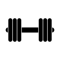 Heavy dumbbell gym weights isolated vector icon on white background