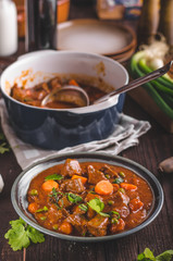 Beef stew with carrots