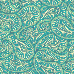 Seamless Paisley pattern. Floral vector illustration