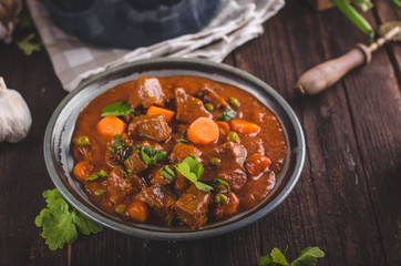 Beef stew with carrots