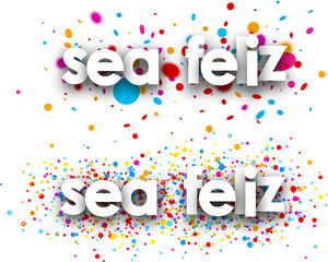 Be happy paper banners.