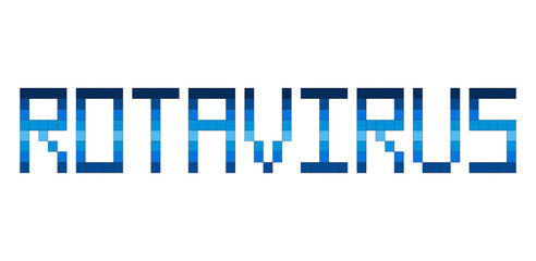 Obraz premium Rotavirus pixel art word