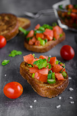French garlic toast with vegetable salad
