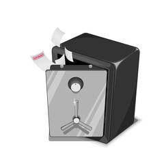 Vector Safe Box and Dollar Sign Icon.