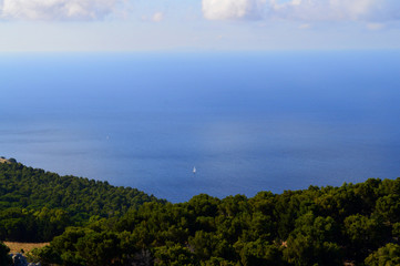 Fototapeta na wymiar View of Palermo Gulf from Mount Pellegrino, Sicily, Italy