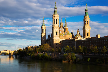 Cathedral of Our Lady of the Pillar and Ebro river