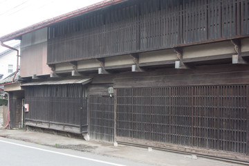 Upper Toiya Building which was transportation organizer of Edo period. In Otai accommodation area on Nakaendo Road, in Nagano prefecture, Japan.