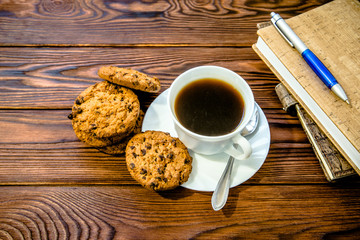 Coffee Break - Notepad and Pen along with coffee 