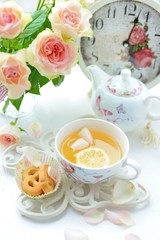 Fototapeta na wymiar Still life with cup of tea