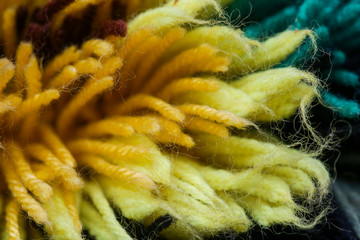 Macro image of wool fibers
