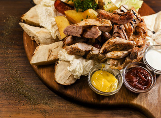 tasty grilled meat plate