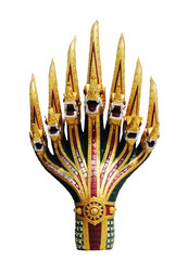 Statue serpent in thailand , isolated